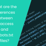differences between htaccess and robots txt files